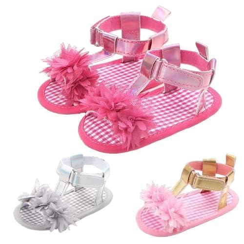 Infant Girls Open Toe Summer Sandals Trendy 2025 Baby Newborn Cute Lace Flower Walking Shoes Flat Sandals2