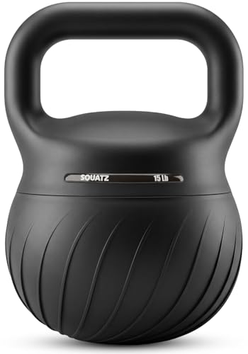 Squatz Pesa Rusa, Kettlebell de Entrenamiento Suave, para Uso en Casa, Gimnasio, Base Absorbente de Impacto, Mango Antideslizante Extra Ancho, para Ejercicios de Fuerza y Acondicionamiento