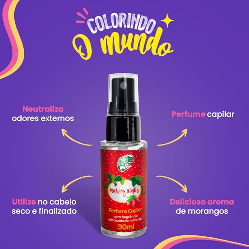 Kamaleão Color – Perfume Capilar Moranguinho - Fragrância Adocicada de Morango – 30ml