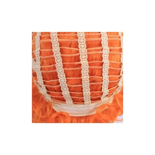 Cfalaicos Adult Orange Wig and Eyebrows - Image 8