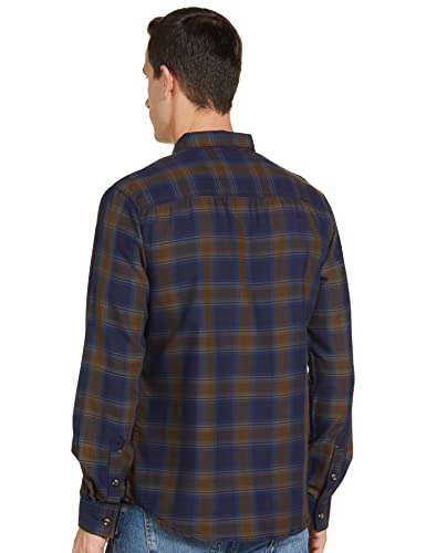 Image of THE INDIAN GARAGE CO Men Slim Fit Checkered Full Sleeves Cutaway Collar Cotton Casual Shirt