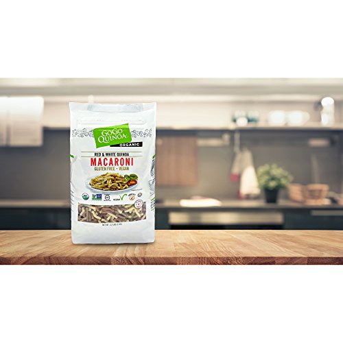 GoGo Quinoa Organic Premium Quality Vegan Red and White Macaroni Pasta, Non-GMO Project Verified & Kosher Certified 8.8 Lbs