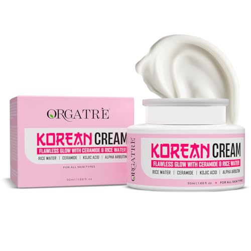 Image of Orgatre Korean Cream for Glowing Skin Whitening Pigmentation | Rice Water & Ceramide - 50ml