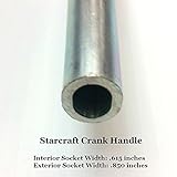 AUKUU Starcraft Pop-Up Camper Crank Handle, Oval End, 13' x 3', Silver, Alloy Steel