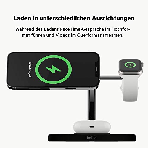 Belkin BoostCharge Pro 3-in-1 MagSafe-Ladestation für iPhone, Apple Watch und AirPods