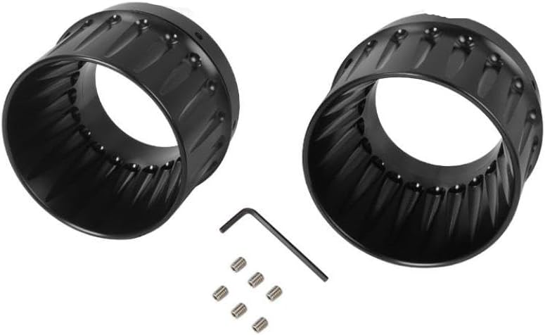 4.4" Billet Aluminum Muffler Tips Slip On End Caps Compatible with Touring Electra CVO Ultra Classic Motorcycles(C)