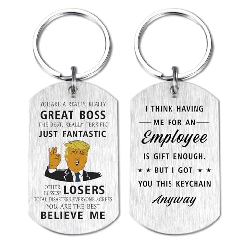 Mataly Funny Boss Gifts for Women Men - Great Boss Keychain for Birthday, Christmas, Appreciation Gifts