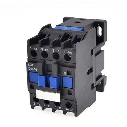 Contactor de CA LC1-D09 trifásico de 9A y 380V con un contacto normalmente abierto