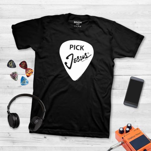 Pick Jesus Romans 10:13 Black Cotton Crewneck T-Shirt3