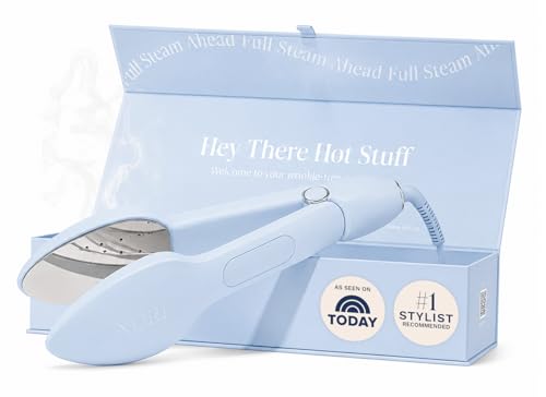 Nori Press Travel Steam Iron - Handheld Iron w/ 6 Fabric Settings - Blue