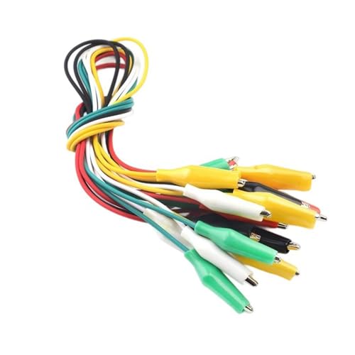Asukohu Paquete De 10 Pruebas de Laboratorio de Tamaños Mezclados Caimanes Clip 5 Diferentes Colores de Seguridad Herramientas Eléctricas Alta Conductividad Cable Puente