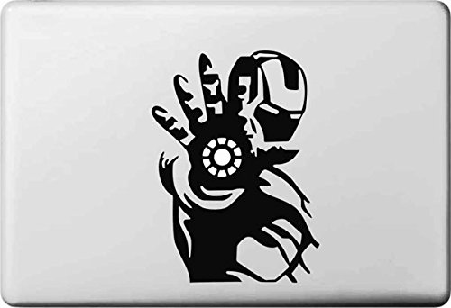 VATI Hojas desprendibles Creativo Justicia Guerrero Decal Sticker Cartoon Piel Arte Negro para Apple Macbook Pro Aire Mac 13