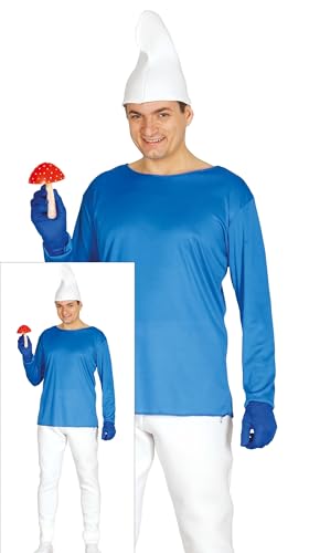 Disfraces para Hombre trajes de Carnaval 72 Guirca 80425 - Enanito Azul Adulto Talla L 52-54