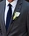 boxed-gifts Clip on Ties for Men - Premium Navy Solid Color Clip on Tie