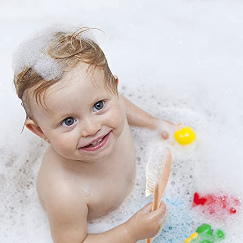 TOYANDONA Escova de cabelo para bebê de madeira para recém-nascidos, escova de cabelo de madeira nat