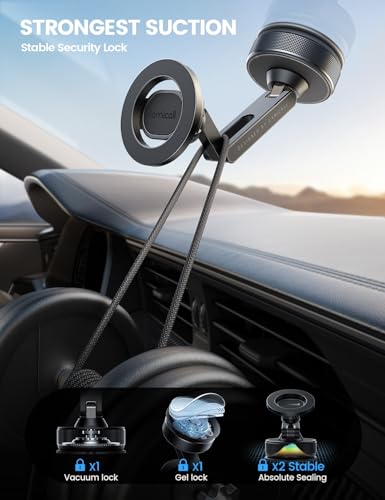 Lamicall MagSafe Adjustable Suction Mount Car Phone Holder - image 4