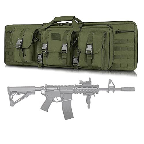 Estuche Blando para Rifle Bolsa Doble Larga para Rifle Bolsa para Carabina, Bolsa de Escopeta Táctica Almacenamiento de Armas de Fuego y Estuche de Transporte para Tiro de Caza ( Color : Verde , Size