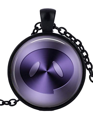 Crafting Mania LLC Gaming Pocket Monster Type Black Bezel Necklaces (Ghost)