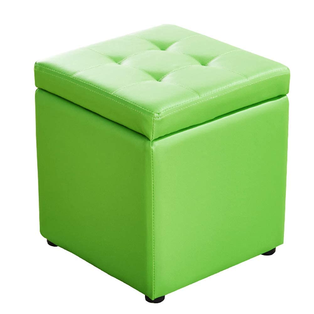 Banc de rangement vert élégant en similicuir pour optimiser votre décoration intérieure