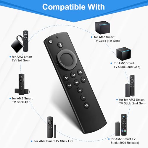 Image of TVs Remote Replacement Fit for All Fire-Stick Series, for TVs Cube (1st & 2nd Gen), 3rd Gen Smart TV with Voice Function, TVs Stick 4K / Stick Lite /Stick (2nd Gen),Not for Roku TV