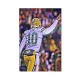 YANGGUANG Jordan Love Poster Football Signed Canvas Bedroom Wall Decor Print Picture Office Dorm Room Decor Gifts Unframe:12x18inch(30x45cm)
