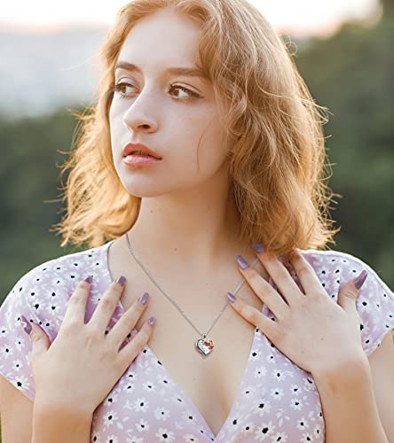Ejalen 925-Sterling-Silver Cremation Pet Urn Necklace For Ashes For Dog - Heart Urn Dog Necklaces Pet Memorial Keepsake Memory Pendant Jewelry Gifts (Dog Heart Urn Necklace) #TOP2