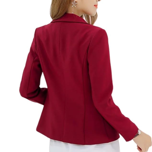 Blazer Damen,Damen-Slim-Blazer, Bürojacke, lässiger kurzer Damenblazer