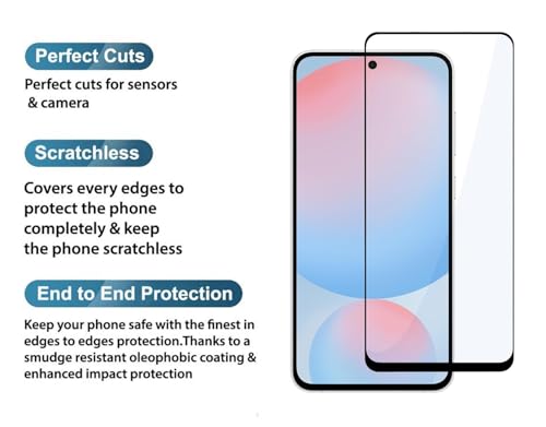 Image of HD Tempered Glass Screen Protector Compatible for Samsung Galaxy M56 5G with Edge to Edge coverage and Easy Installation kit