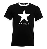 Juko T-Shirt David Bowie Blackstar We Can Be Heroes Love Star 1363 Tee Ringer Retro T Shirt. Available in 4 Colours – Please select from the drop down menu above Fitted Casual T Shirt Available in sizes Small - XX Large 100% Ringspun Cotton