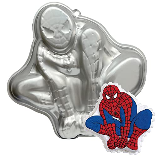 MEZHEN Moule à Gâteau Super-Héros Moules à Pâtisserie Enfant Moule à Gâteau d'Anniversaire 3D Moule Spider Man pour Gateau Chocolat Pâtisserie