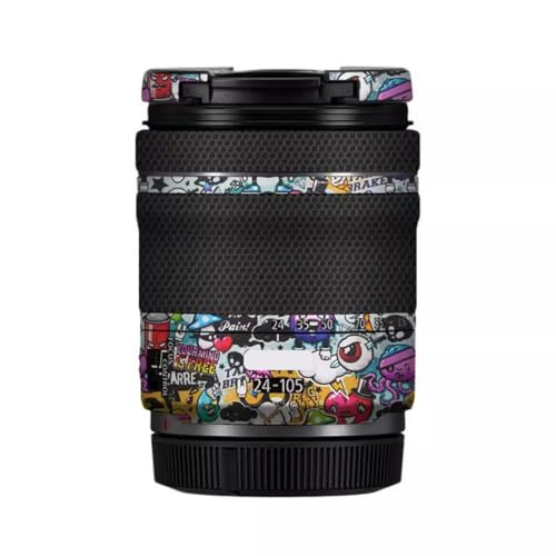 24-105 4-7.1 傷防止カメラレンズステッカー に適合する Canon RF 24-105mm F4-7.1 STM ラップ保護フィルム プロテクター スキンカバー(グラフィティホワイト)