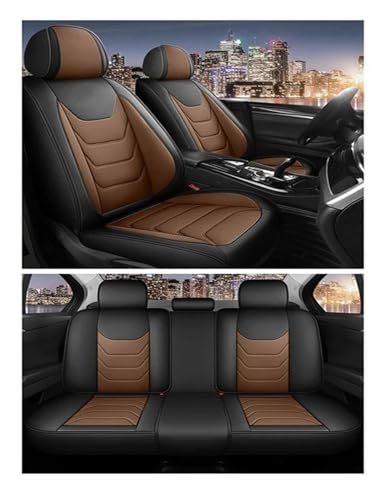Housse de siège en cuir de luxe pour Range Rover Evoque et Freelander élégance noire et marron