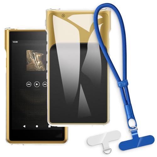 OAGELIM 2-in-1�ی�P�[�X�ƃ��X�g�X�g���b�v Sony NW-WM1AM2 �Ƃ̌݊������� ���O���\�ȃ��j���[�h�t���d�b�J�o�[�A����~�ߕ����h�~�O���b�v�n���h�� (�N���A + �u���[)