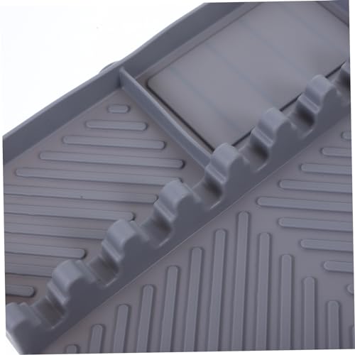 Alfombrilla de silicona resistente para parrilla y soporte lateral de cubiertos 5