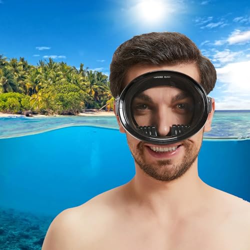 Jwintee Diving Mask Scuba Mask Spearfishing Mask Freediving Water Mask Tempered Glass Oval HD Anti-Fog Scuba Goggles for Adults - image 7