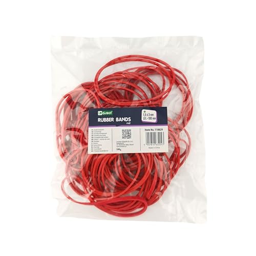 D.RECT - Gummiband | 100g Beutel | Gummiring | Perfekt für Haushalt und Büro | Größe: 1,5 x 3 mm...