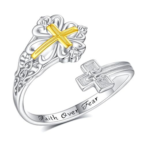 Bague tétragrammaton ouverte résolvant le problème de taille de doigt
