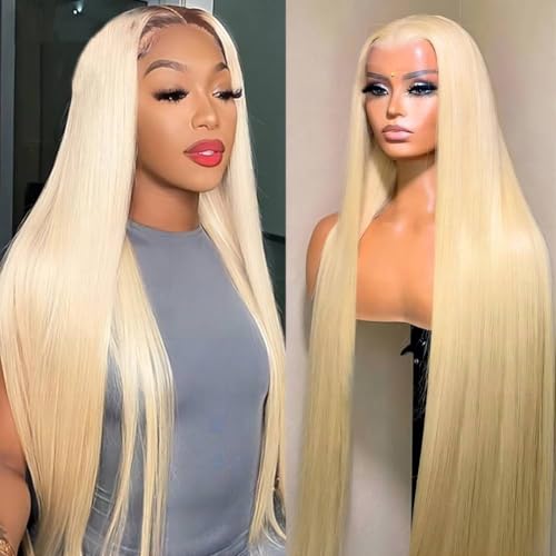 YWGYWG 13x6 Lace Front Wig Human Hair for Women (Blonde