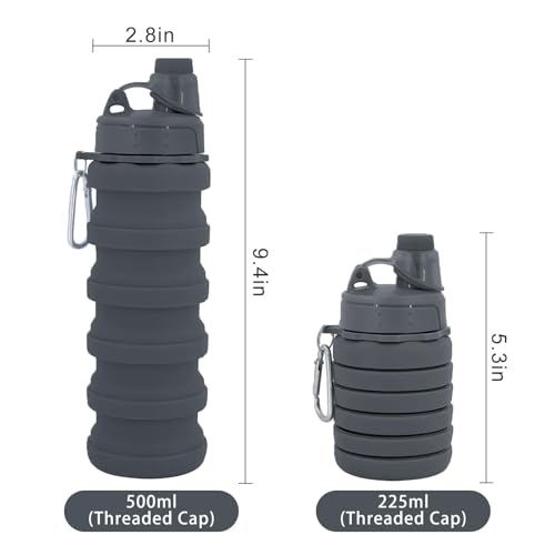 Yctmall YXHSH000 Collapsible Water Bottles Two Pack Travel Sports Portable Sport Water Bottle Comes thumb #2