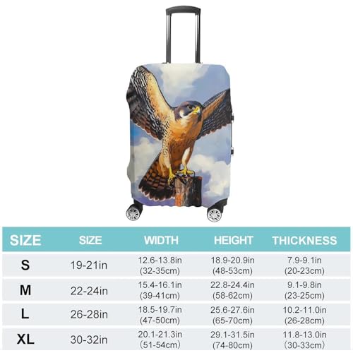 Beautiful Peregrine Falcon Bird Luggage Cover Protector Printed Washable Anti-Scratch Travel Suitcase Covers XL2
