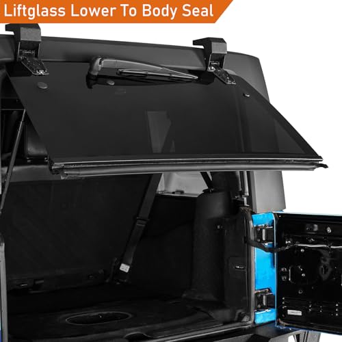 Hooke Road JK Rear Liftglass Lower to Body Seal Rubber Weatherstrip Compatible with 2007 2008 2009 2010 Jeep Wrangler JK Hardtop 2/4 Doors, Replaces 55397042AE