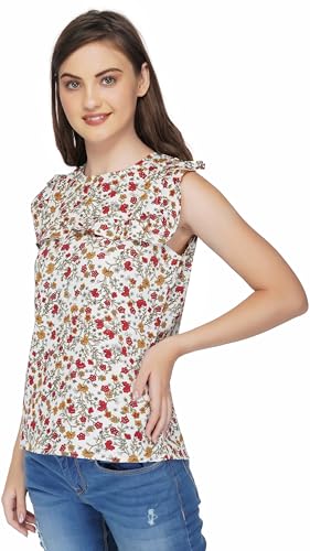 Image of POPWINGS Women's Crepe Top | Full Sleeve and Dot Printed Casual Top for Women