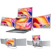 YUTOO Triple Laptop Screen Extender, [M1/M2/M3/Windows] [Only 1 Cable to Connect],Laptop Monitor ...