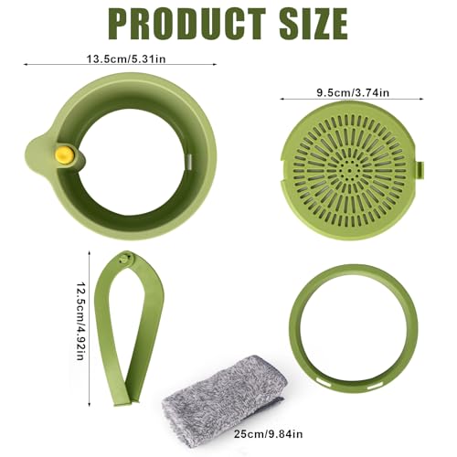 Hängendes Spülbecken Sieb Körbchen, Mehrfach-Anwendbar Drück-Zum-Leeren Abtropf-Korb mit Lappen Berührungsfrei Spülen Lebensmittel Fänger für OBS Gemüse Abfall Behälter Haushalt Küchen Zubehör