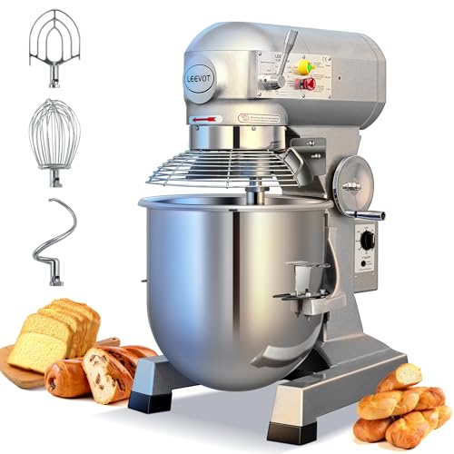 EKway Commercial Food Mixer 30Qt,1250W Commercial mixer 3-Speed Adjustable with Timing Function,Industrial Dough Mixer with Stainless Steel Bowl for Bakery Pizzeria (Upgrade)