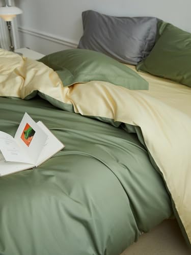 Parure de lit pour lit simple vert A82 linge de lit décoration d'intérieur - 4