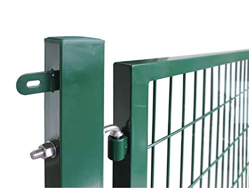 Koll Living Gartentore für Stabmattenzaun - Farbe und Höhe wählbar - inkl. Pfosten und Befestigungsmaterial (Gartentor H 80 x B 100 cm, grün)