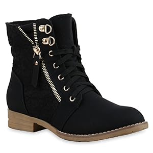 stiefelparadies Stylische Damen Stiefeletten Worker Boots Knöchelhohe Stiefel Gesteppt Damen Leder-Optik Zipper Ketten Schuhe 134629 Schwarz stiefelparadies Stylische Damen Stiefeletten Worker Boots Knöchelhohe Stiefel Gesteppt Damen Leder-Optik Zipper Ketten Schuhe 134629 Schwarz