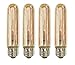 CTKcom T10 E26 Amber LED Light Bulb,Smooth Dimmable T10 Tubular Edison Light Bulbs,2 Watt 120V 2200K Warm White 100 lumens Vintage Edison Light Bulbs 25 Watt Equivalent ,4 Pack