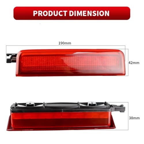 Troisième feu stop rouge surélevé pour hayon VW Caddy III